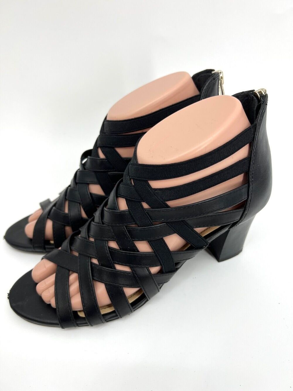 Liz Claiborne LC DEIDRA Black Heeled Sandals Size 6.5 M
